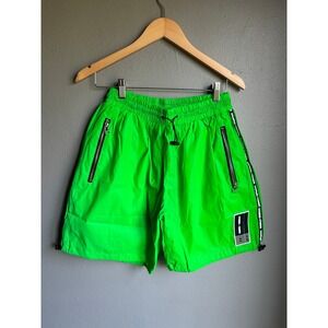 Homme + Femme Mens Future Reflective Green Shorts Size‎ Small